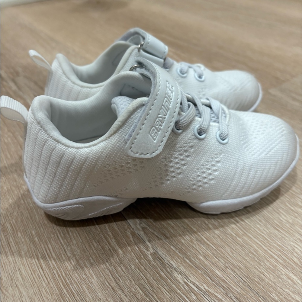 BAXINIER Girls White Cheerleading Dance Shoes